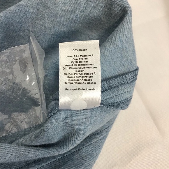 Haven Well Within Organic Cotton Interlock Henley Dress Blue Size M - Picture 7 of 11